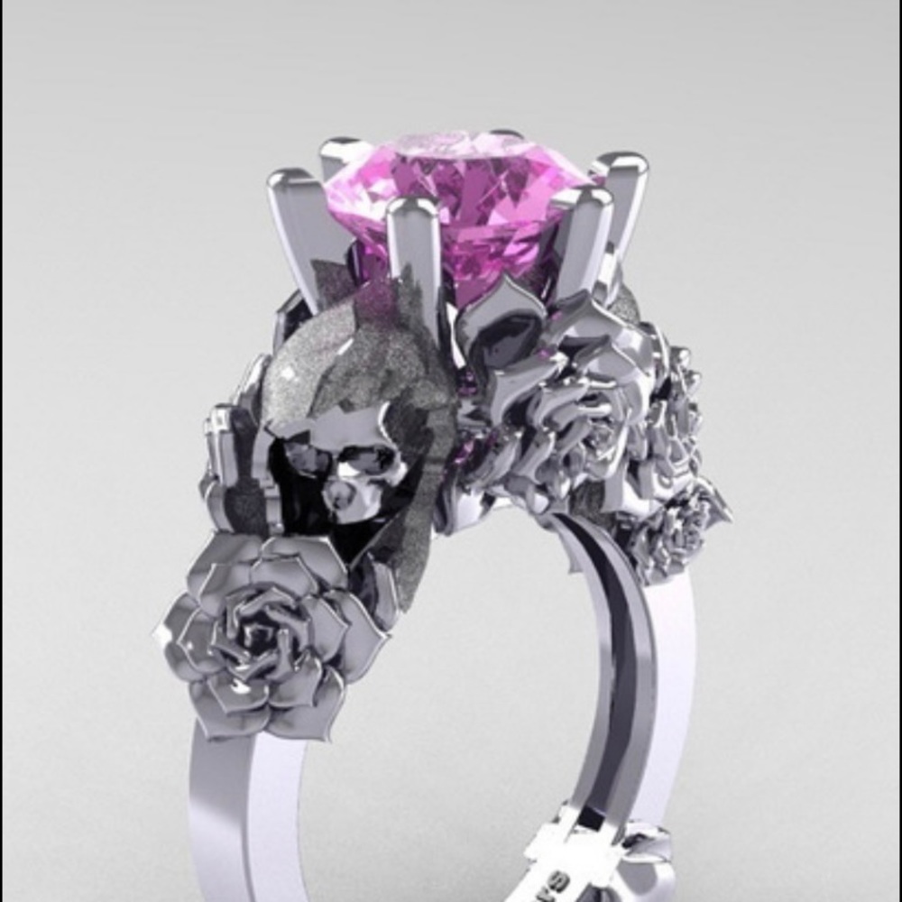 925 Sterling silver Skull Ring - Picture 2 of 3